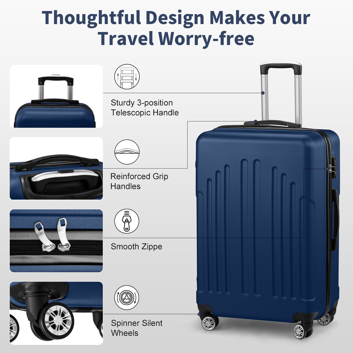 Voyager 3-Piece Hard Shell Luggage Set