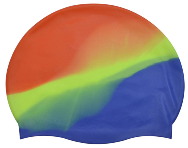 Silicone gradient swimming cap