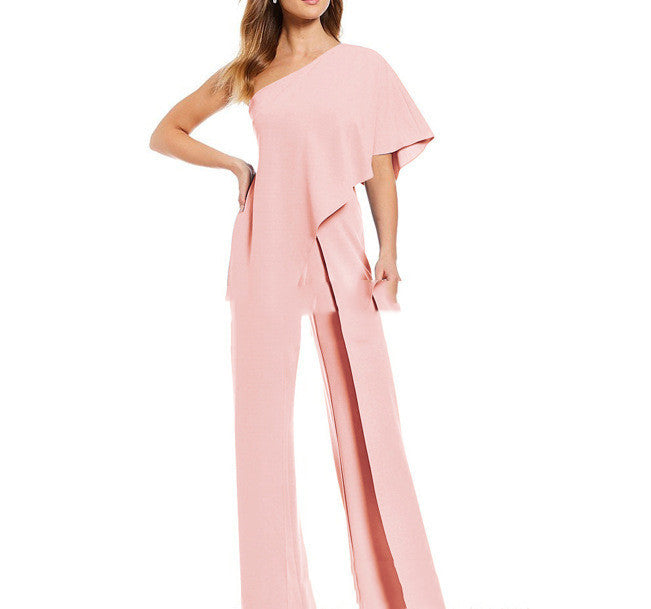 Midnight Tide One-Shoulder Jumpsuit