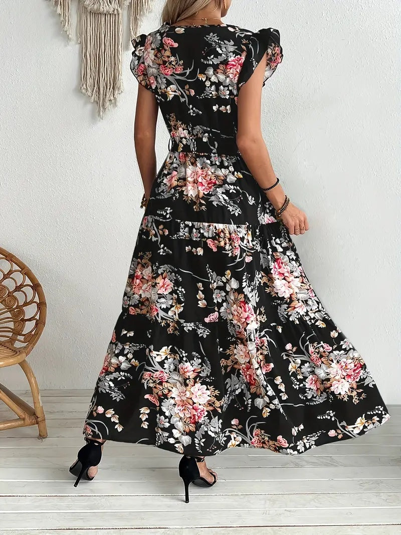 Midnight Bloom Maxi Dress
