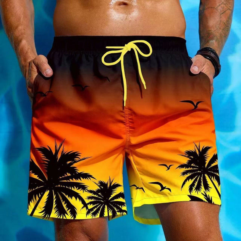 Island Escape – Men’s Palm Print Swim Trunks