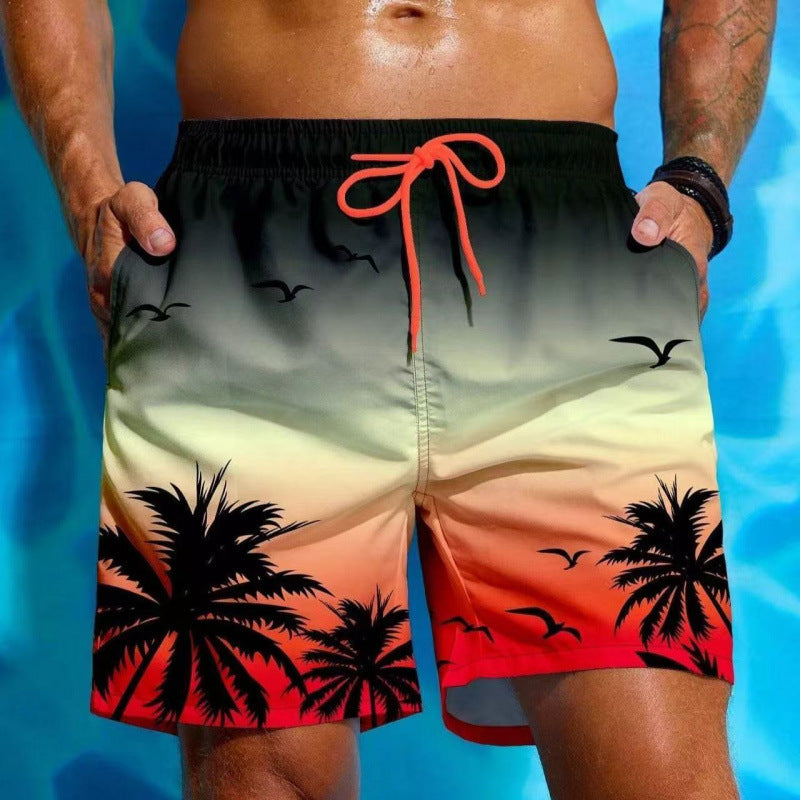 Island Escape – Men’s Palm Print Swim Trunks