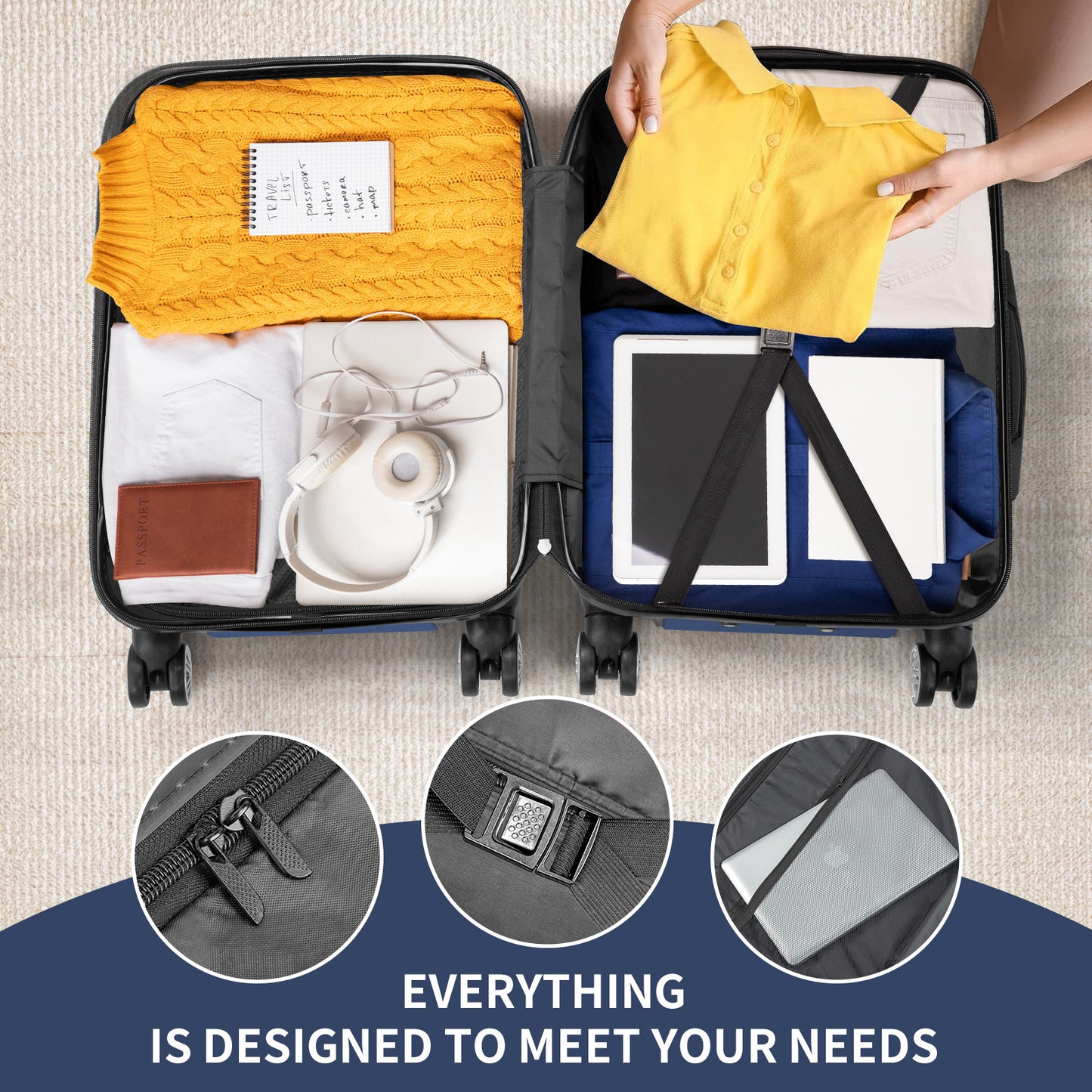 Voyager 3-Piece Hard Shell Luggage Set