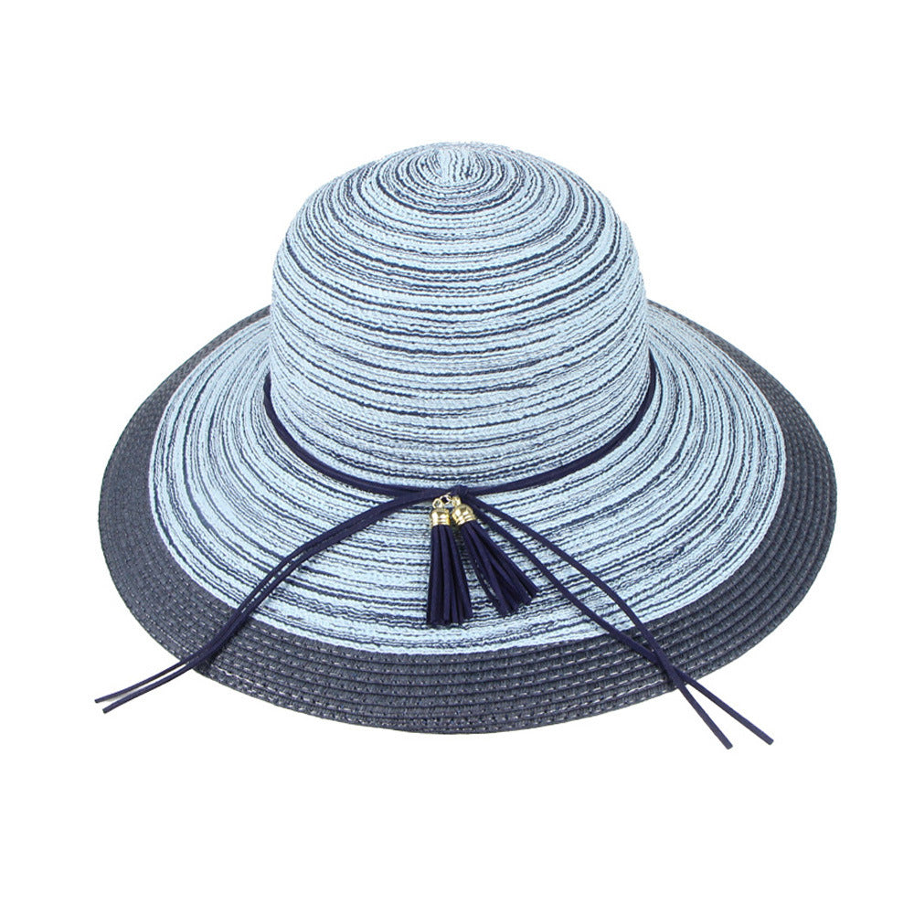 Wide Brim Summer Sun Hat with Bow Accent