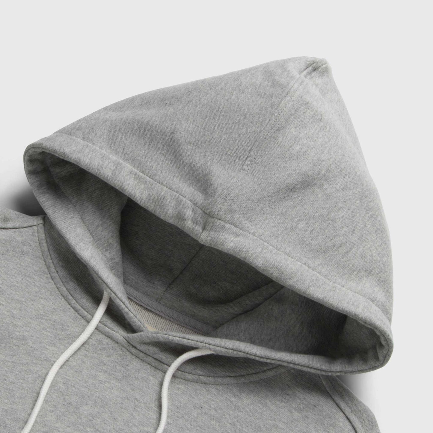 Marine French Terry Hoodie – Heather Grey, Cotton Blend - The Dock Drop