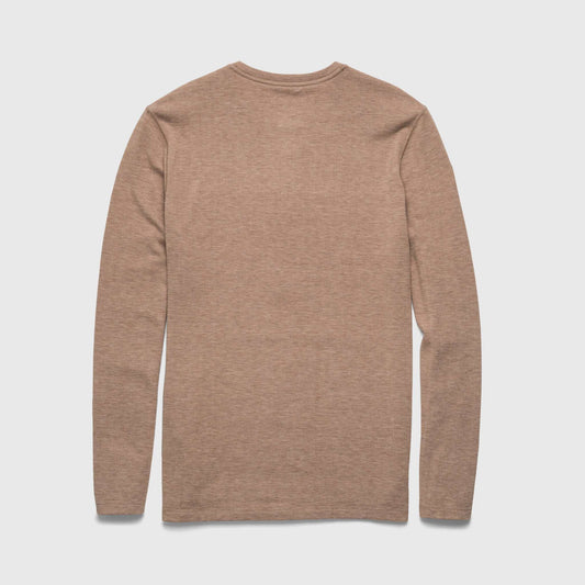 Sean Ultra Soft Classic Henley - Camel Heather - The Dock Drop