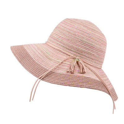 Wide Brim Summer Sun Hat with Bow Accent