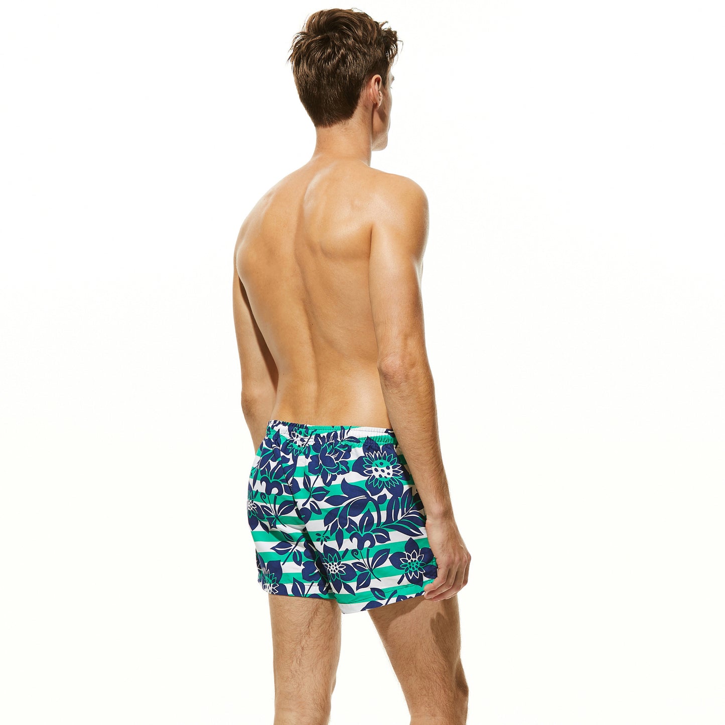 Tropical Print Swim Trunks – Quick-Dry Beach Shorts (S–3XL)