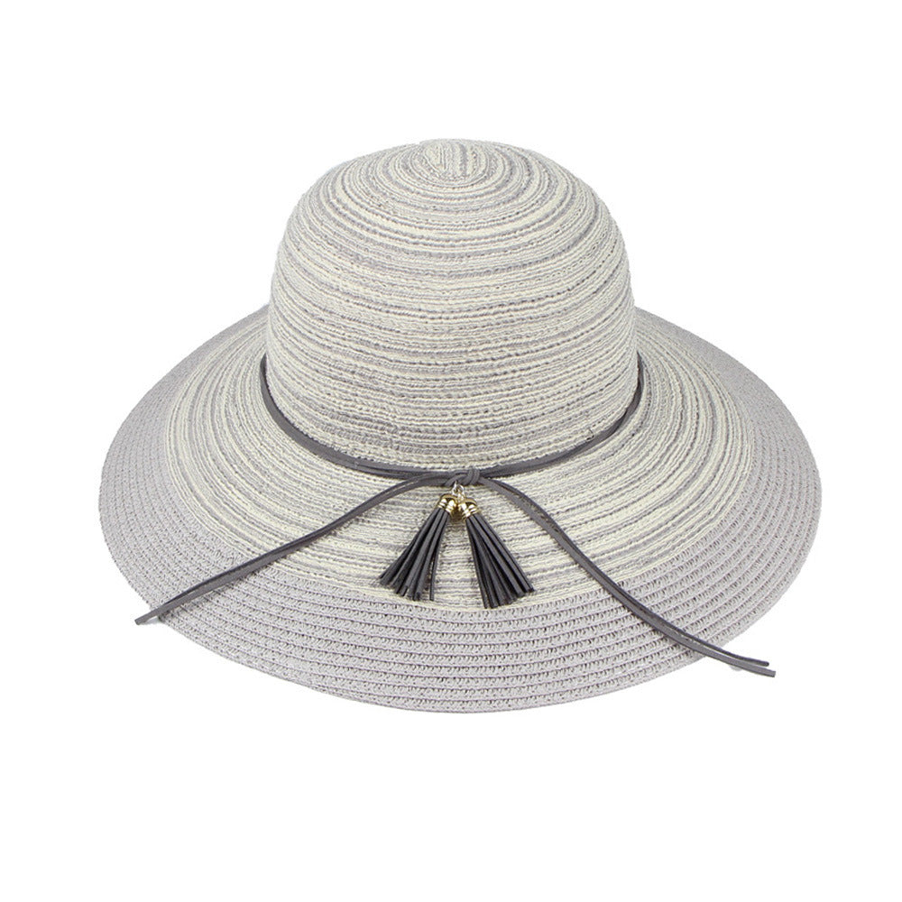 Wide Brim Summer Sun Hat with Bow Accent