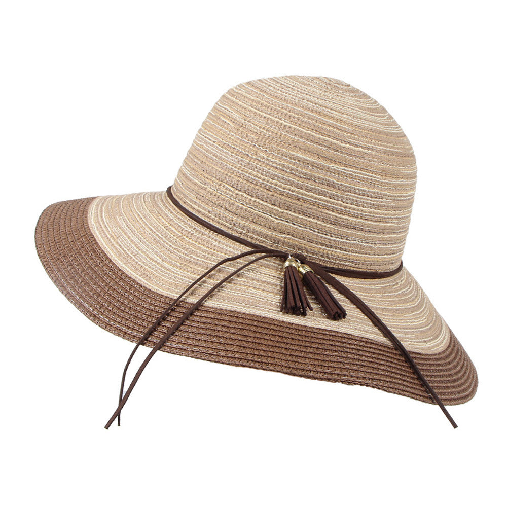 Wide Brim Summer Sun Hat with Bow Accent
