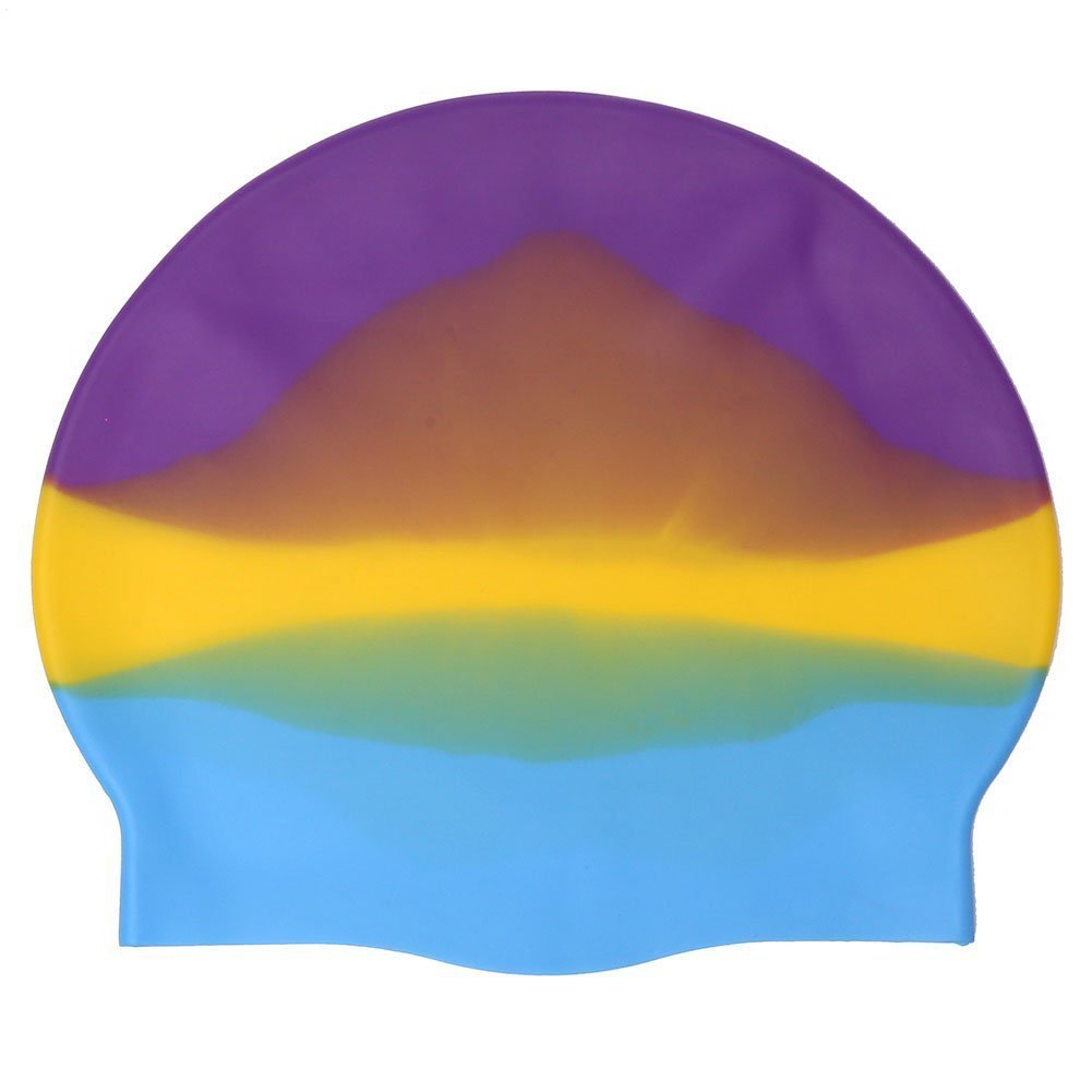 Silicone gradient swimming cap