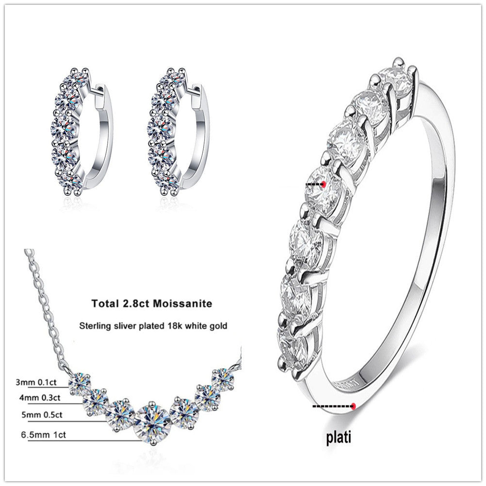 Emerald Horizon Moissanite Jewelry Set