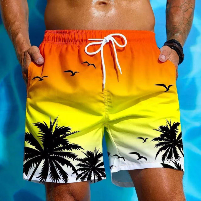 Island Escape – Men’s Palm Print Swim Trunks