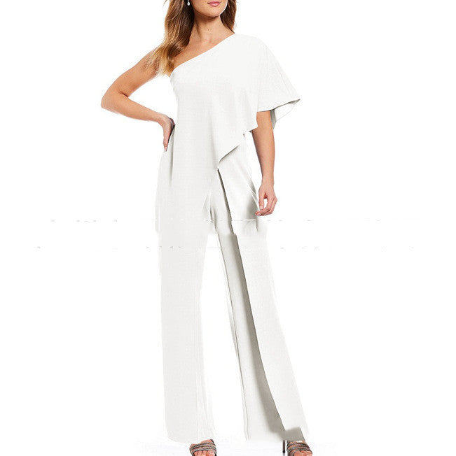 Midnight Tide One-Shoulder Jumpsuit