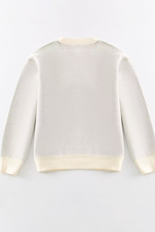 Dirty Martini Sweater – White Multi – M