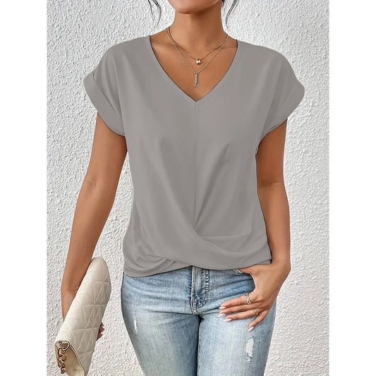 Everyday Ease™ Casual V-Neck Top - The Dock Drop