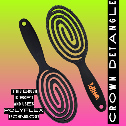 Detangle- Crown Detangle Brush Black - The Dock Drop