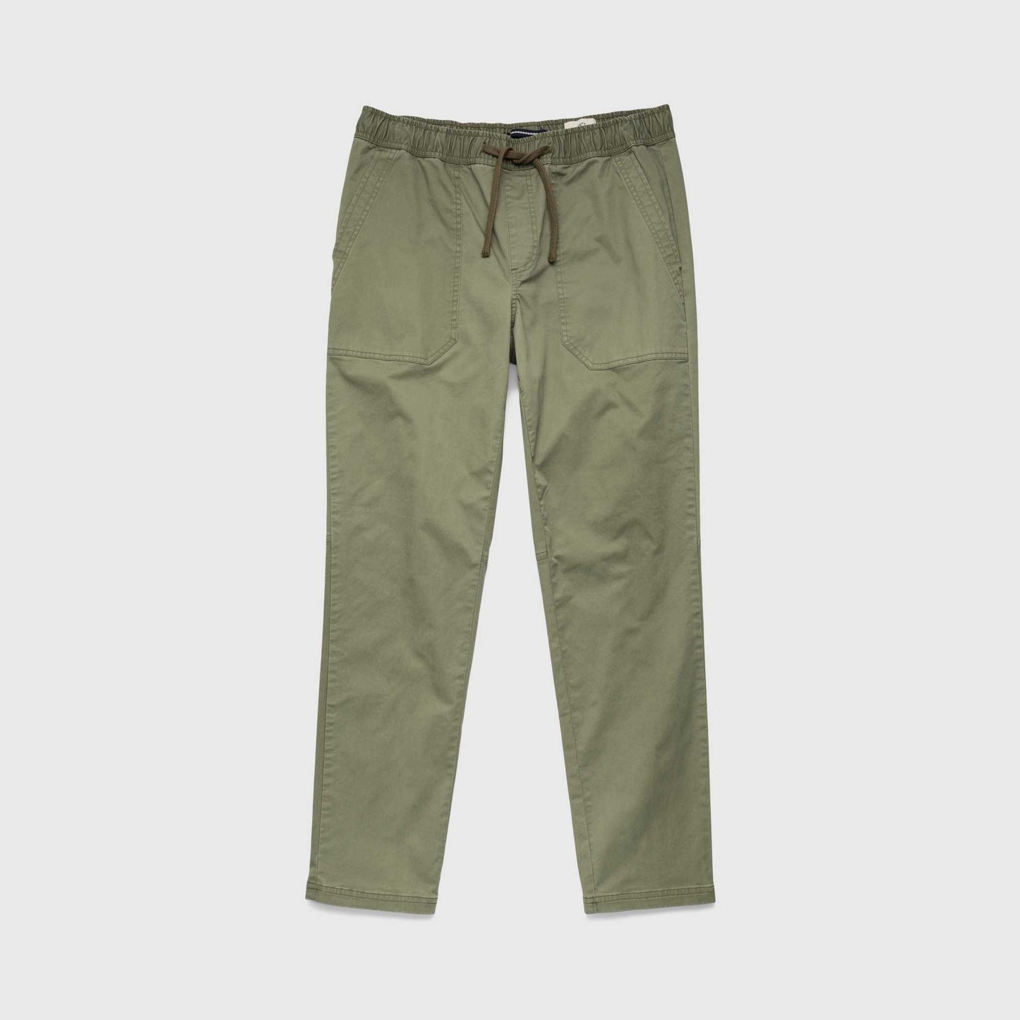 Tyler Poplin Utility Pant – Lichen Green, Soft Stretch, Jogger Fit - The Dock Drop