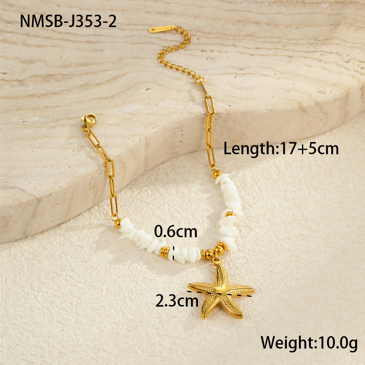 Gold Starfish Pendant Necklace