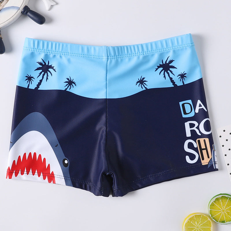 Dino Splash – Boys’ Quick-Dry Swim Trunks
