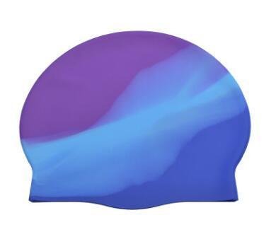 Silicone gradient swimming cap