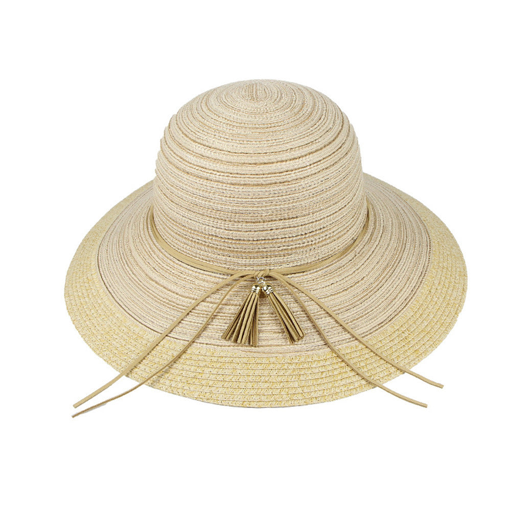 Wide Brim Summer Sun Hat with Bow Accent