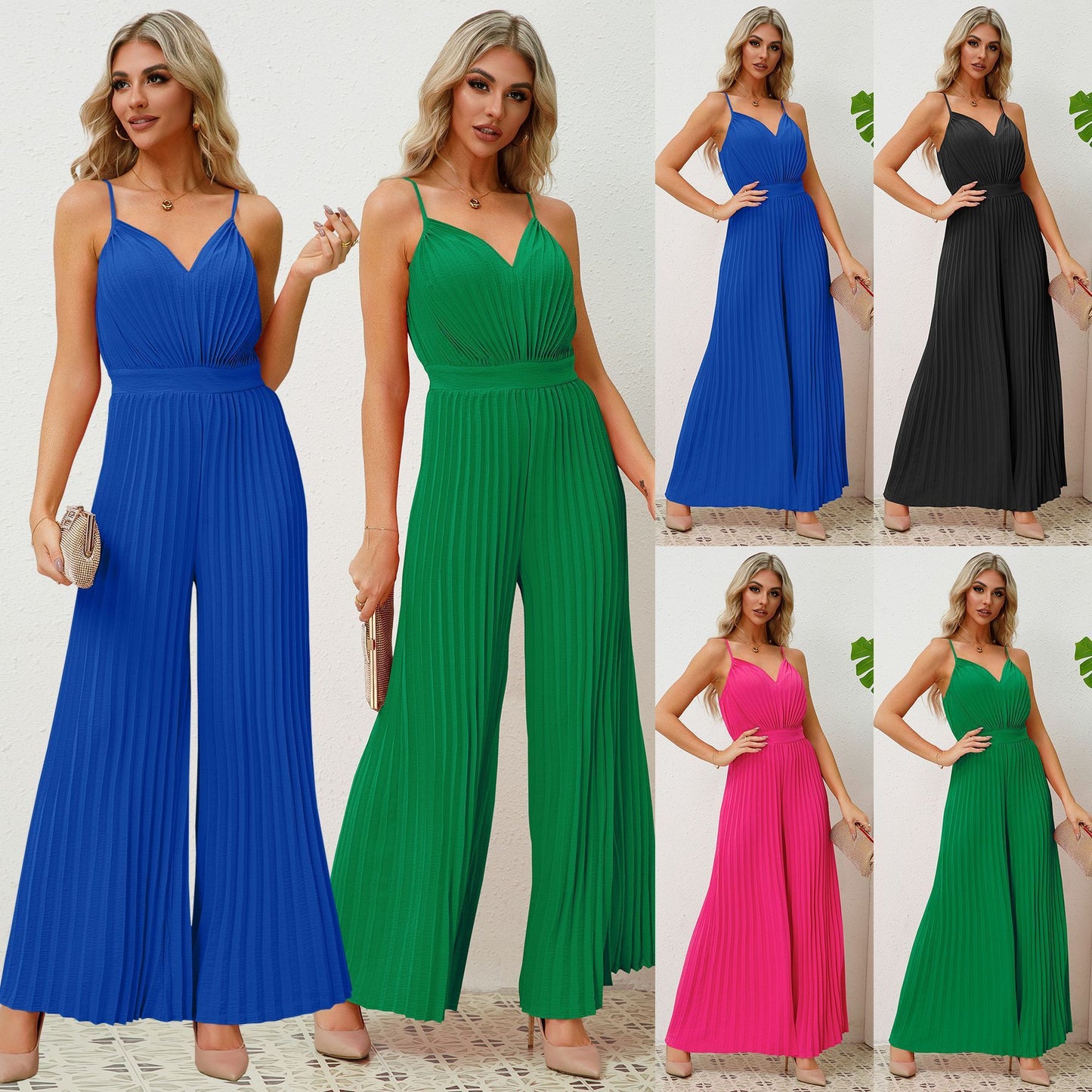 Midnight Flow™ Pleated Jumpsuit