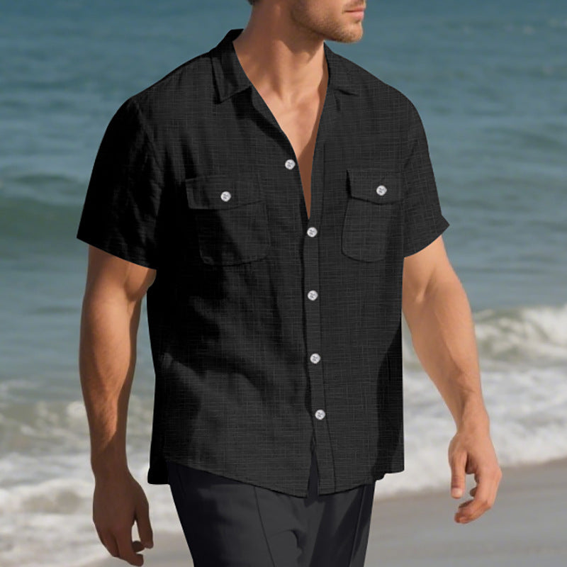 BreezeBay Men’s Casual Holiday Shirt - The Dock Drop
