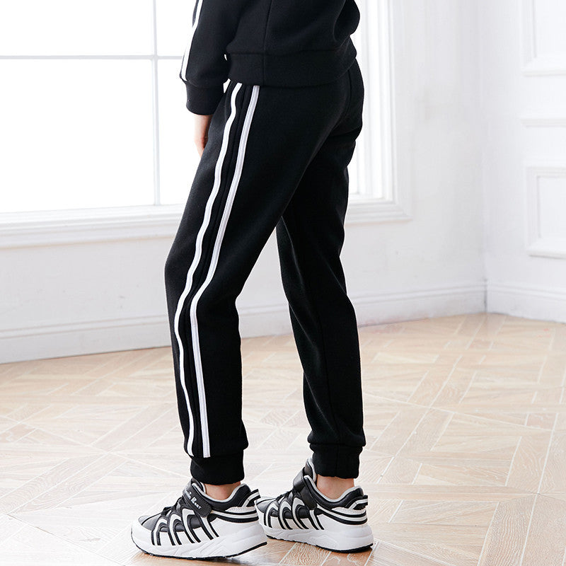 Kids’ Two-Piece Tracksuit Set – Zip Jacket & Stripe Pants