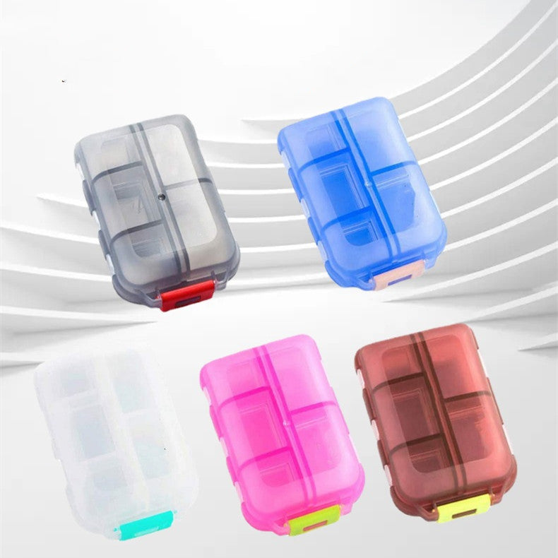 Compact 10-Grid Travel Pill Organizer