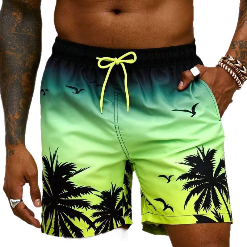 Island Escape – Men’s Palm Print Swim Trunks