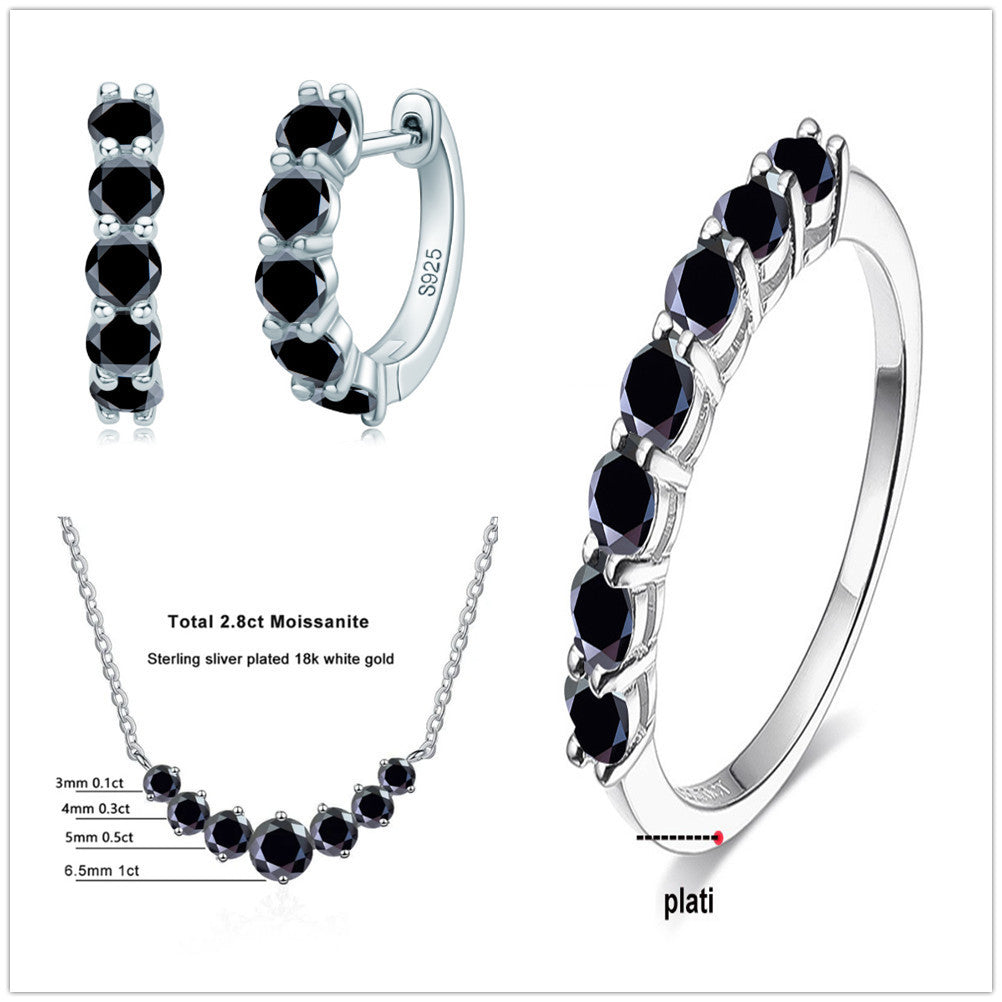 Emerald Horizon Moissanite Jewelry Set