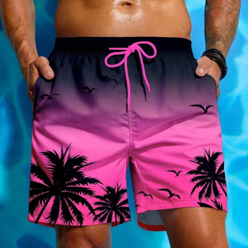Island Escape – Men’s Palm Print Swim Trunks