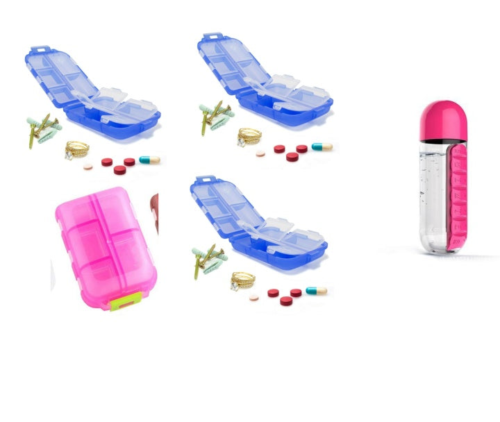 Compact 10-Grid Travel Pill Organizer