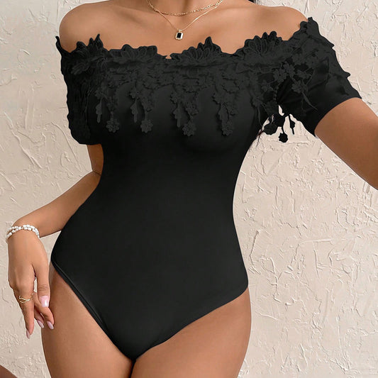 Off-Shoulder Lace Bodysuit - The Dock Drop
