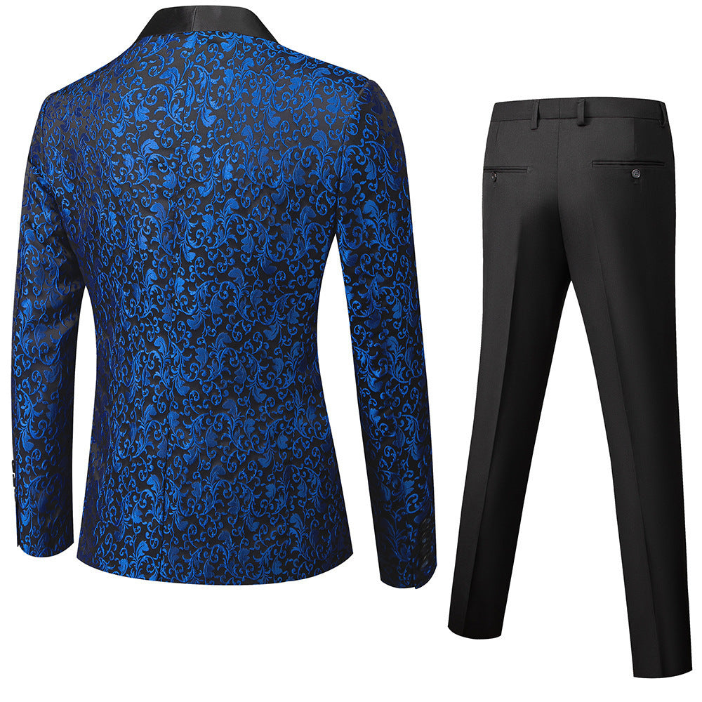 Regal Edge Men’s Slim Fit Tuxedo Suit – Two-Piece Blazer & Pants