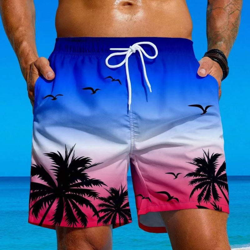 Island Escape – Men’s Palm Print Swim Trunks