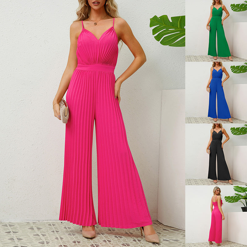 Midnight Flow™ Pleated Jumpsuit