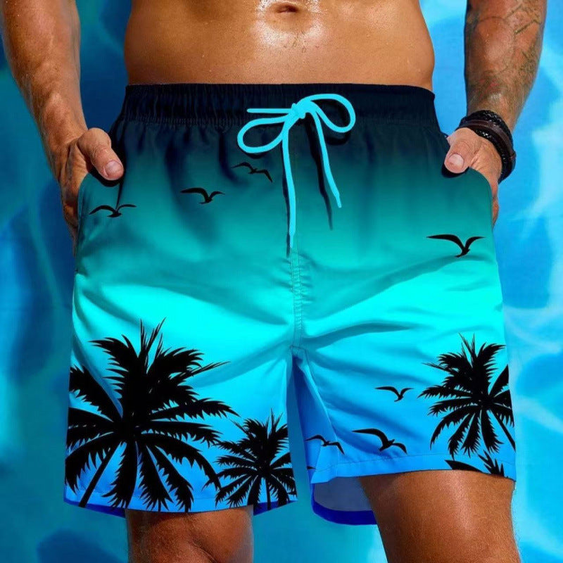 Island Escape – Men’s Palm Print Swim Trunks