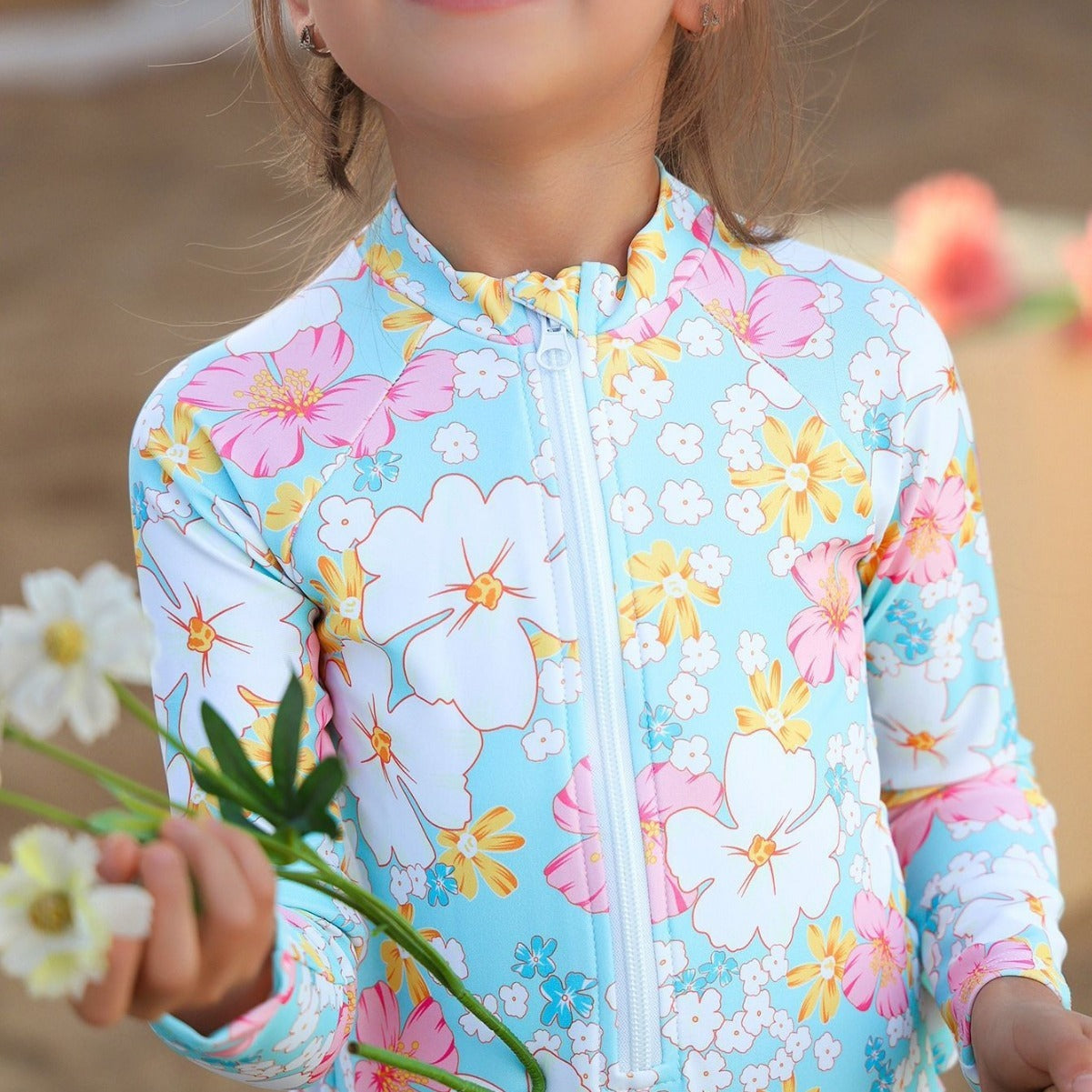 Girls’ Long Sleeve One-Piece Swimsuit