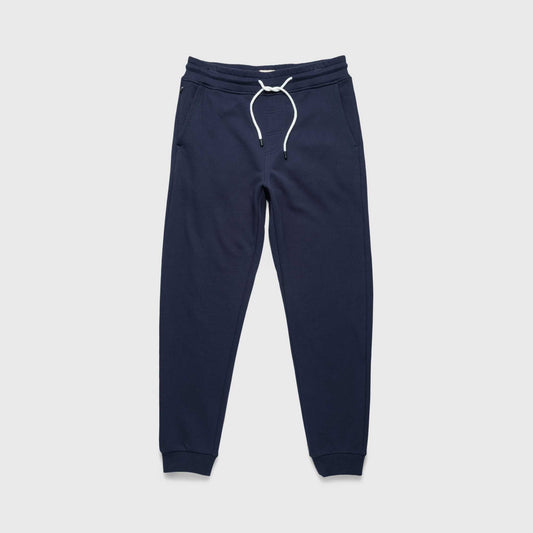 Dune Drawstring Terry Jogger – Navy, Soft French Terry - The Dock Drop