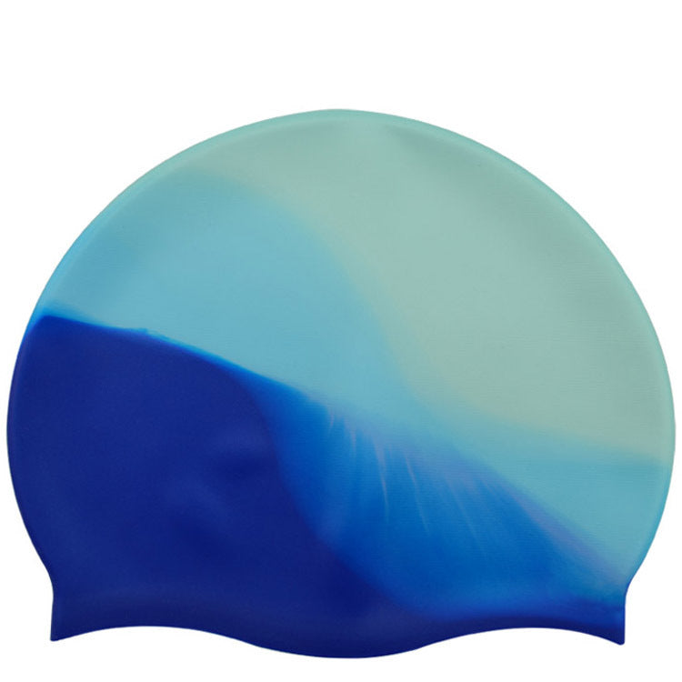 Silicone gradient swimming cap