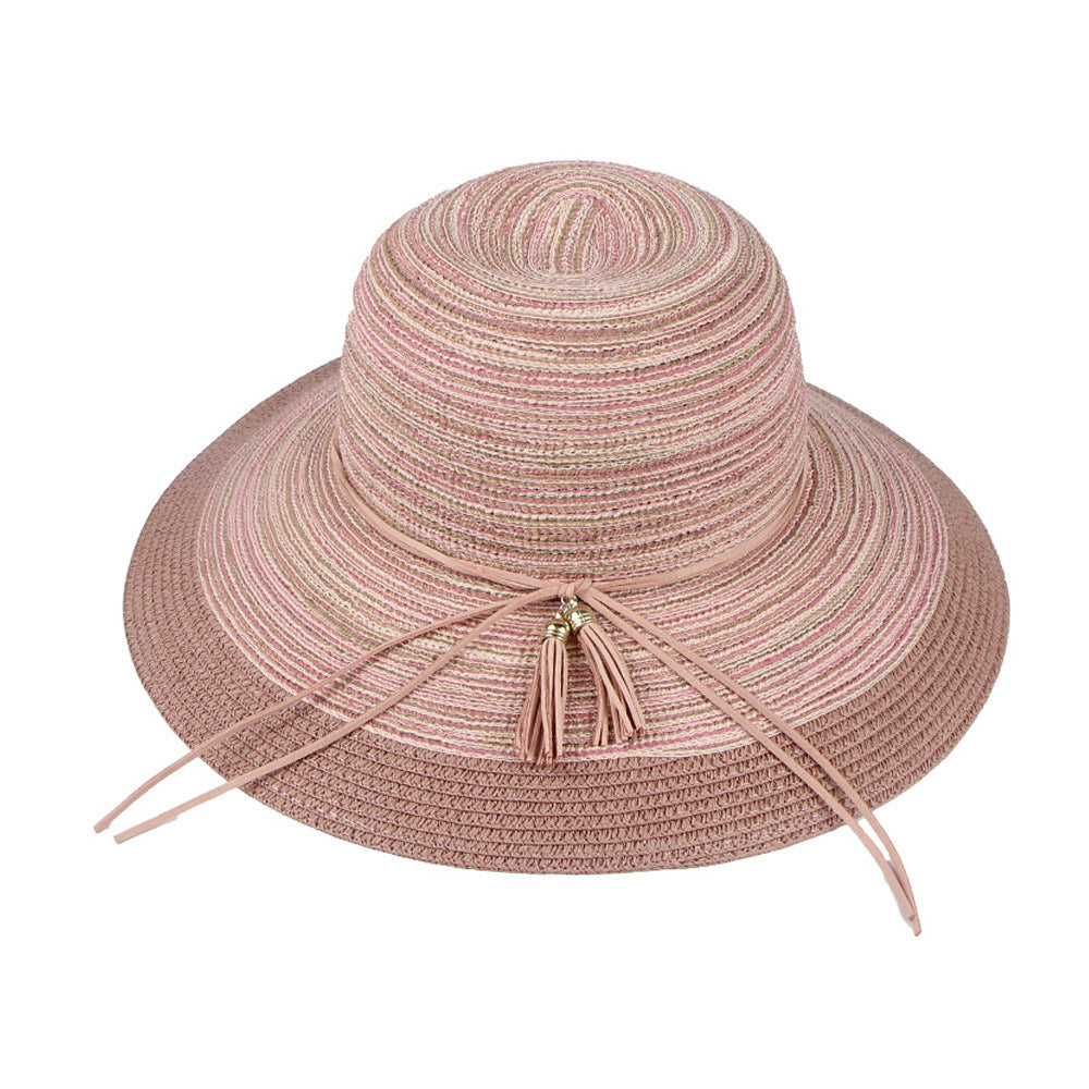 Wide Brim Summer Sun Hat with Bow Accent
