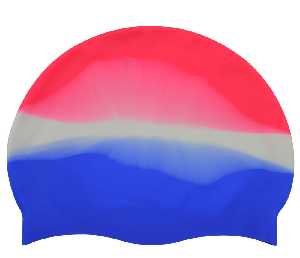 Silicone gradient swimming cap