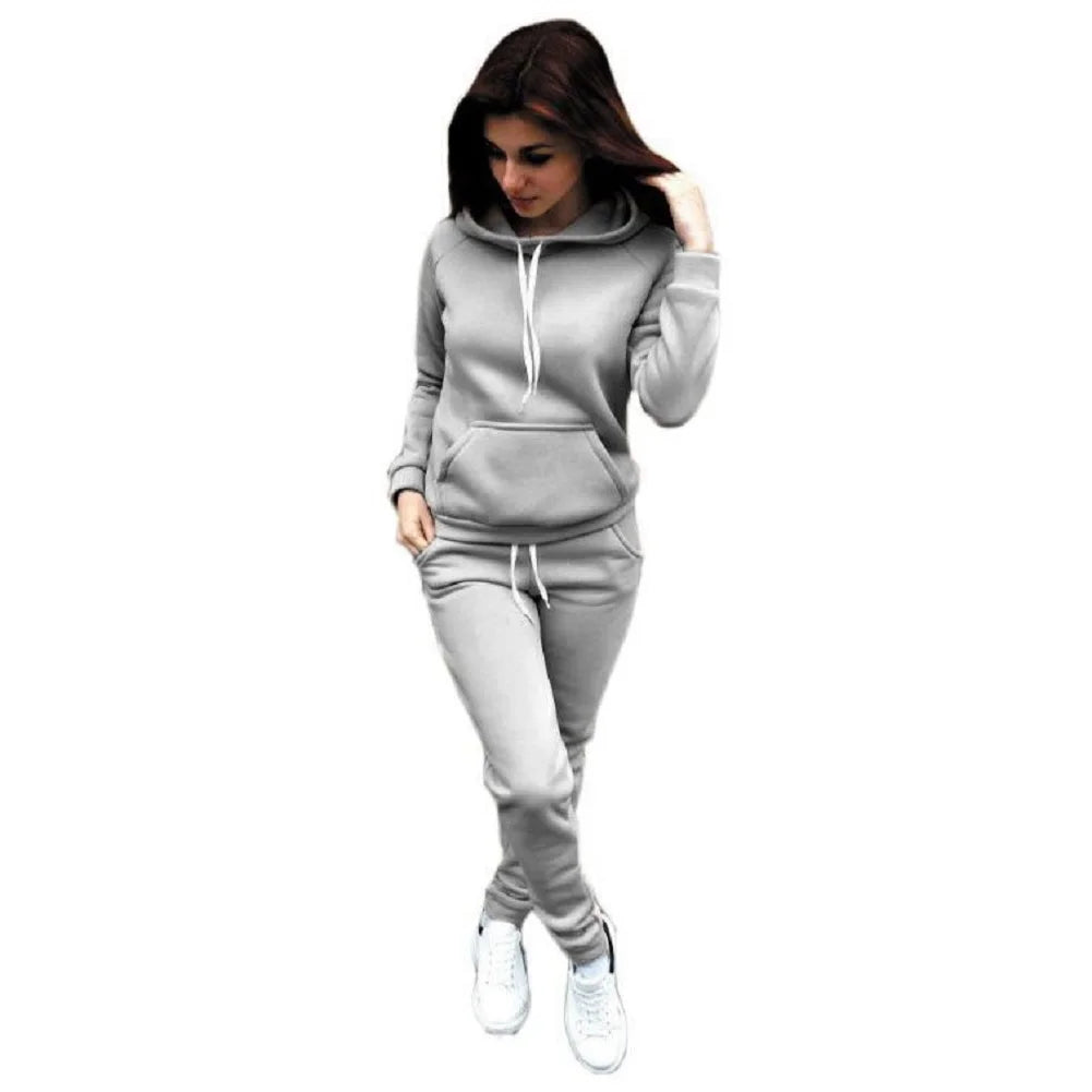 Women’s & Teens Hooded Tracksuit Jogger Set – Casual Lounge & Travel