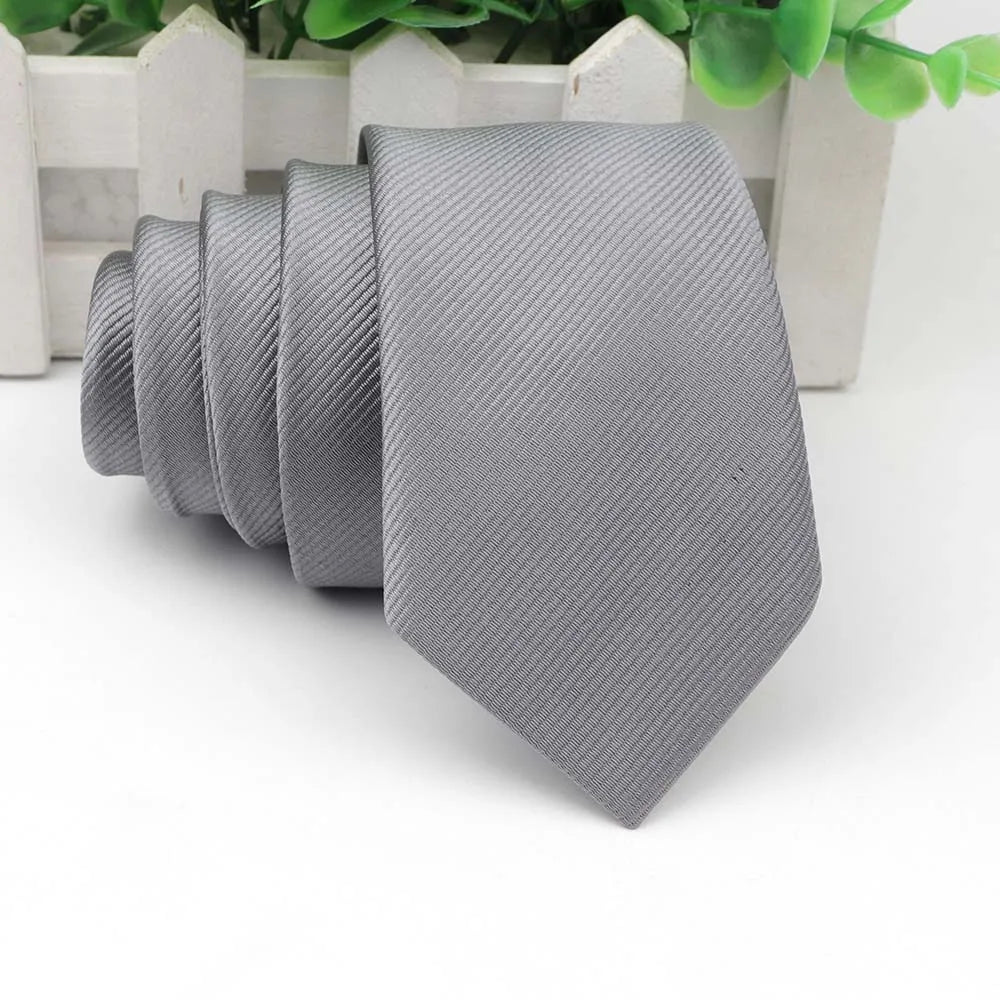 Men’s Solid Color Tie – Classic Slim Design for Formal or Cruise Evenings