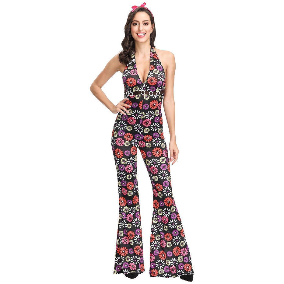70s Disco Onesie Costume - Vintage Jumpsuit for Couple