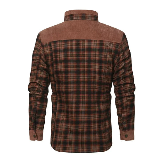 Men's Jackets Winter Windproof Warm Casual Bomber Coat Plaid Sherpa Lined Flannel Outdoor Classic Jacket Men US Size