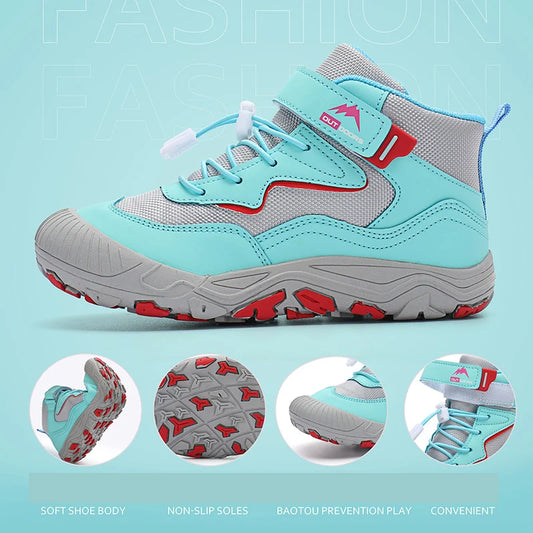 Kids Hiking Boots Toddler Girls Boys Hiking Shoes  Anti-Collision Non-Slip Athletic Outdoor Trekking Boots