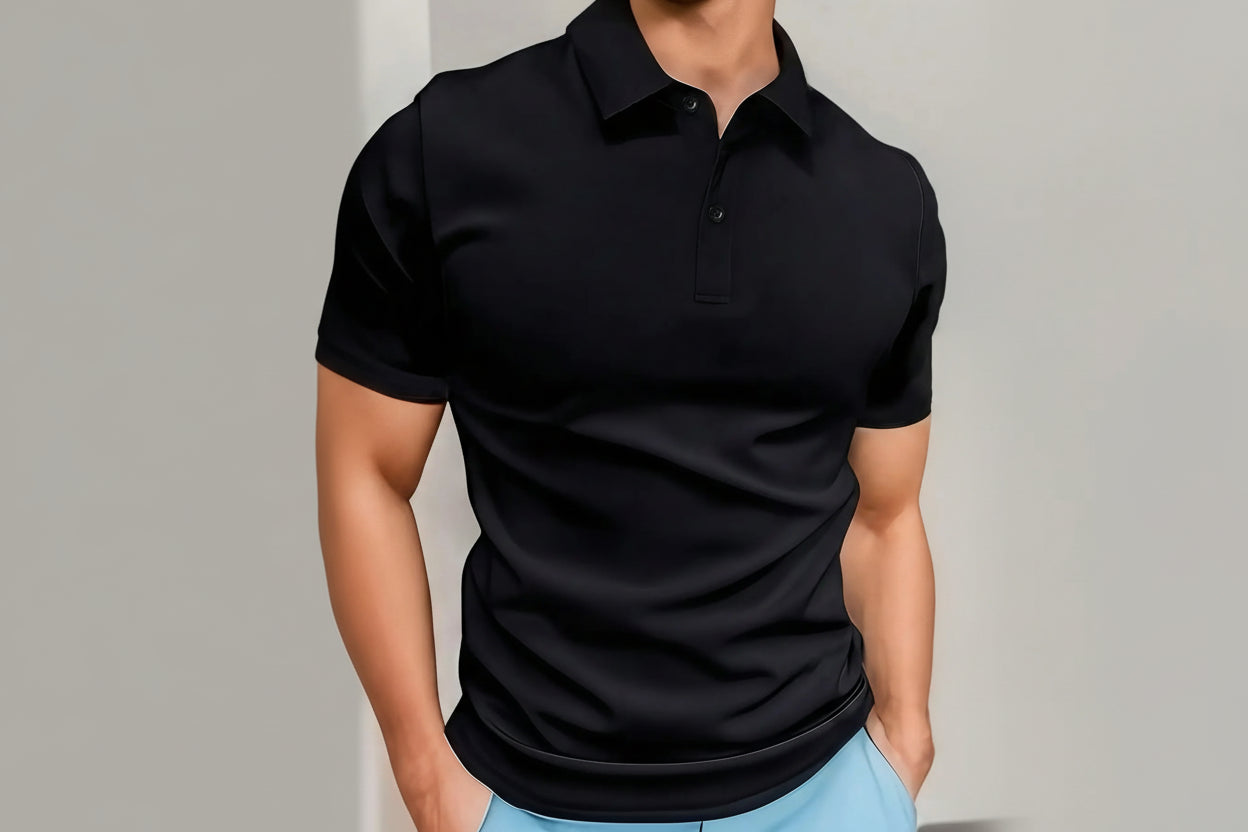 Men’s Lightweight Polo Shirt – Breathable Casual Short Sleeve